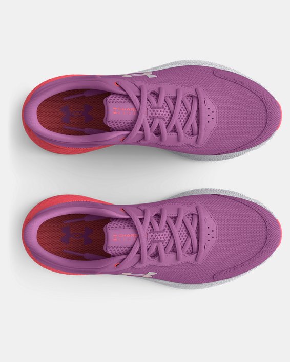 Girls' Grade School UA Charged Escape 4 Iridescent Running Shoes, Purple, pdpMainDesktop image number 2